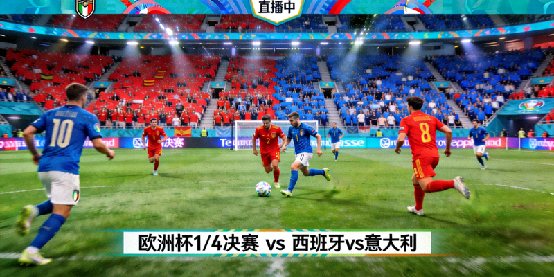 欧洲杯西班牙对阵意大利足球比赛直播画面